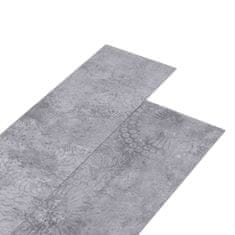 Vidaxl Samolepiace podlahové dosky z PVC 5,21 m2 2 mm cementové sivé