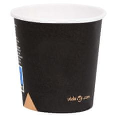 Vidaxl Kávové papierové poháre 120 ml 250 ks čierne