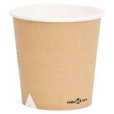 Vidaxl Kávové papierové poháre 120 ml 250 ks hnedé