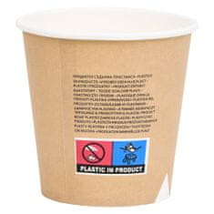 Vidaxl Kávové papierové poháre 120 ml 100 ks hnedé