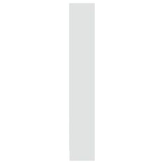 Vidaxl Botník so 4 dvierkami biely 59x24x136 cm drevotrieska