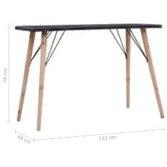 Vidaxl Konzolový stolík v betónovom prevedení 112x40x76 cm, MDF