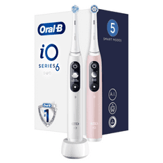 Oral-B magnetické zubné kefky iO Series 6 Duo White / Pink Sand