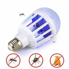 Alum online Elektrický lapač hmyzu s LED svetlom vo forme žiarovky