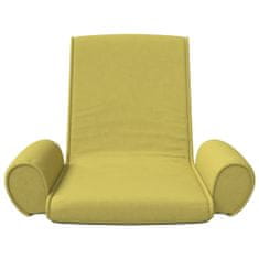 Vidaxl Skladacia stolička na podlahu, zelená, látka