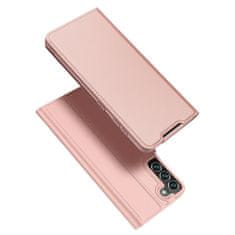 Dux Ducis Skin Pro knižkové kožené puzdro na Samsung Galaxy S22 Plus, ružové