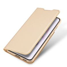 Dux Ducis Skin Pro knižkové kožené puzdro na Samsung Galaxy S22, zlaté