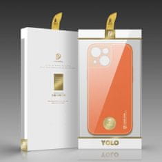 Dux Ducis Yolo kožený kryt na iPhone 13 mini, oranžový