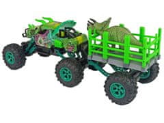 Lean-toys Terénne auto Príves na diaľkové ovládanie 1:14 2.4G Zelený dinosaurus