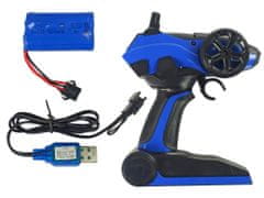 Lean-toys Diaľkovo ovládaný krížový bicykel 1: 10 2.4G Blue 20 km/h dymový zvuk