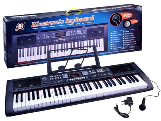 JOKOMISIADA Mikrofón s veľkou organovou klávesnicou 61 kláves IN0092