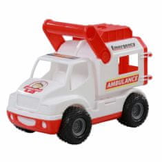 Lean-toys Ambulancia Auto ConsTruck White Polesie 41913