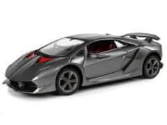 Lean-toys Športové auto R/C 1:24 Lamborghini Silver 2.4 G Lights