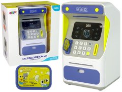 Lean-toys Bankomatová pokladňa Snímač rozpoznania tváre Uloženie PIN Modrá