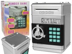 Lean-toys Elektronická pokladnička na peniaze Úspora strieborného kódu