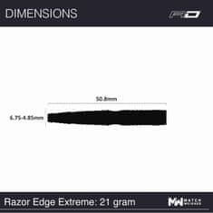 Šípky Steel Razor Edge Extreme - 21g