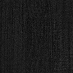 Vidaxl Bočná skrinka čierna 60x36x84 cm borovicový masív