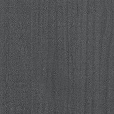 Vidaxl Bočná skrinka sivá 35,5x33,5x76 cm borovicový masív