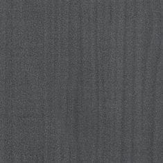 Vidaxl Knižnica sivá 104x33x76 cm borovicový masív