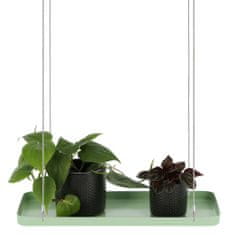 Vidaxl Esschert Design Závesný podnos na rastliny, obdĺžnikový, zelený, S