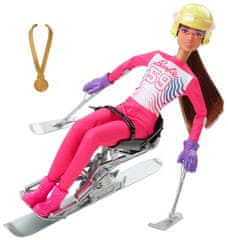 Mattel Barbie Zimné športy bábika Paralympijská lyžiarka HCN30