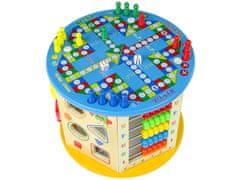 Lean-toys Vzdelávacie drevené kocky Sorter Labyrint Počítanie hra čínsky Spawn