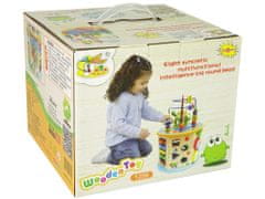 Lean-toys Vzdelávacie drevené kocky Sorter Labyrint Počítanie hra čínsky Spawn