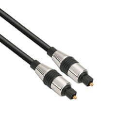 Solight Optický audio kábel, Toslink konektor - Toslink konektor, 1m