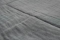 Sensillo Posteľné obliečky, mušelín bavlna sivá