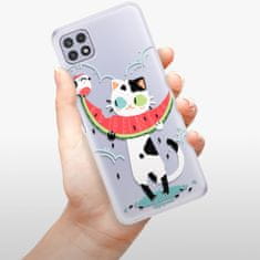 iSaprio Silikónové puzdro - Cat with melon pre Samsung Galaxy A22 5G