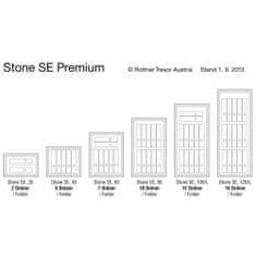 Rottner Stone SE 85 Premium stenový trezor strieborný | Trezorový zámok na kľúč | 49 x 83 x 38.5 cm