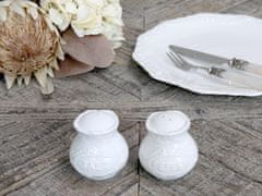Chic Antique Porcelánová soľnička a korenička biela Provence