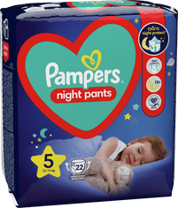 Pampers Night Pants nohavičky plienkové jednorazové 5 (12-17 kg) 22 ks