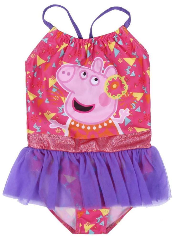 Disney dievčenské jednodielne plavky Peppa Pig 2200007169 ružová 98