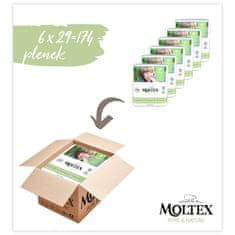 MOLTEX Plienky Pure & Nature Maxi 7-18 kg - ekonomické balenie (6 x 29 ks)