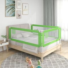 Vidaxl Zábrana na detskú posteľ zelená 100x25 cm látka