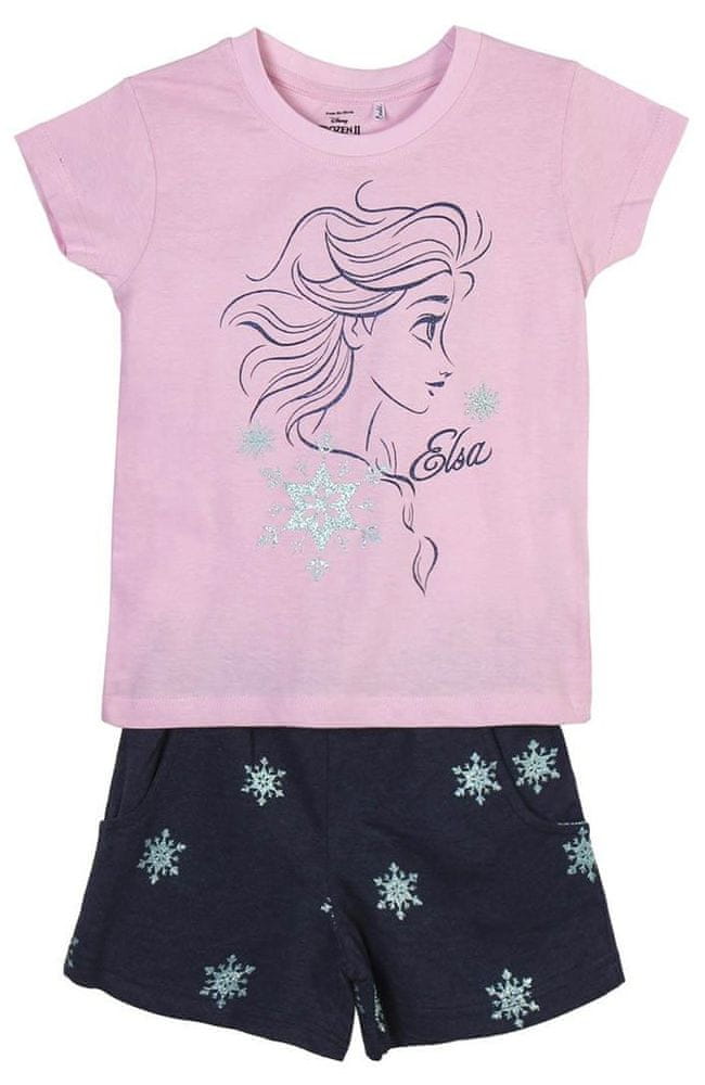 Disney dievčenský set trička a kraťasov Frozen ll 2200008881 ružová 110