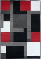 Chemex Koberec Oheň Moderní Belgický Design 10224 Červená Čierna 80x150 cm