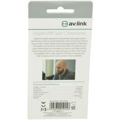 AV:link USB-C sluchátka s handsfree