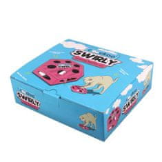 EBI COOCKOO SWIRLY Elektronická interaktívna hračka pre mačky s rotujúcimi pierkami -ružová 20,4x6,8x23cm