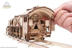 UGEARS 3D puzzle Parný vlak V-Express s Tenderom na uhlie