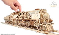 UGEARS 3D puzzle Parný vlak V-Express s Tenderom na uhlie