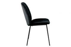 Design Scandinavia Jedálenská stolička Carmen (SET 2ks), zamat, čierna