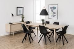 Design Scandinavia Jedálenská stolička Dima (SET 2ks), syntetická koža, čierna