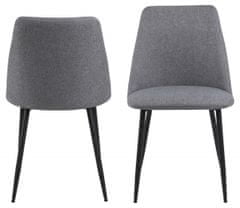 Design Scandinavia Jedálenská stolička Ines (SET 4ks), tkanina, olivová