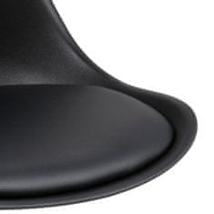 Design Scandinavia Jedálenská stolička Dima (SET 2ks), syntetická koža, čierna