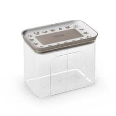 Stefanplast Snack Box obdĺžniková vzduchotesná dóza 1,2l biela/svetlosivá