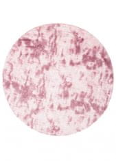 Chemex Koberec Hodvábí Mäkký Hustý Chlpatý Kruh Mr-581 Dyed Ružová Viacfarebná 130x130 cm