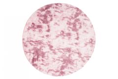 Chemex Koberec Hodvábí Mäkký Hustý Chlpatý Kruh Mr-581 Dyed Ružová Viacfarebná 130x130 cm