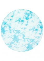 Chemex Koberec Hodvábí Mäkký Hustý Chlpatý Kruh Mr-582 Dyed Modrá Viacfarebná 80x80 cm